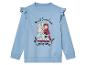 Sweat-shirt bleu clair à volants, motif La Reine des Neiges.