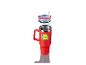 Mug isotherme rouge Lidl avec couvercle et paille.
