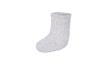Une chaussette courte gris clair avec un motif rayé subtil.