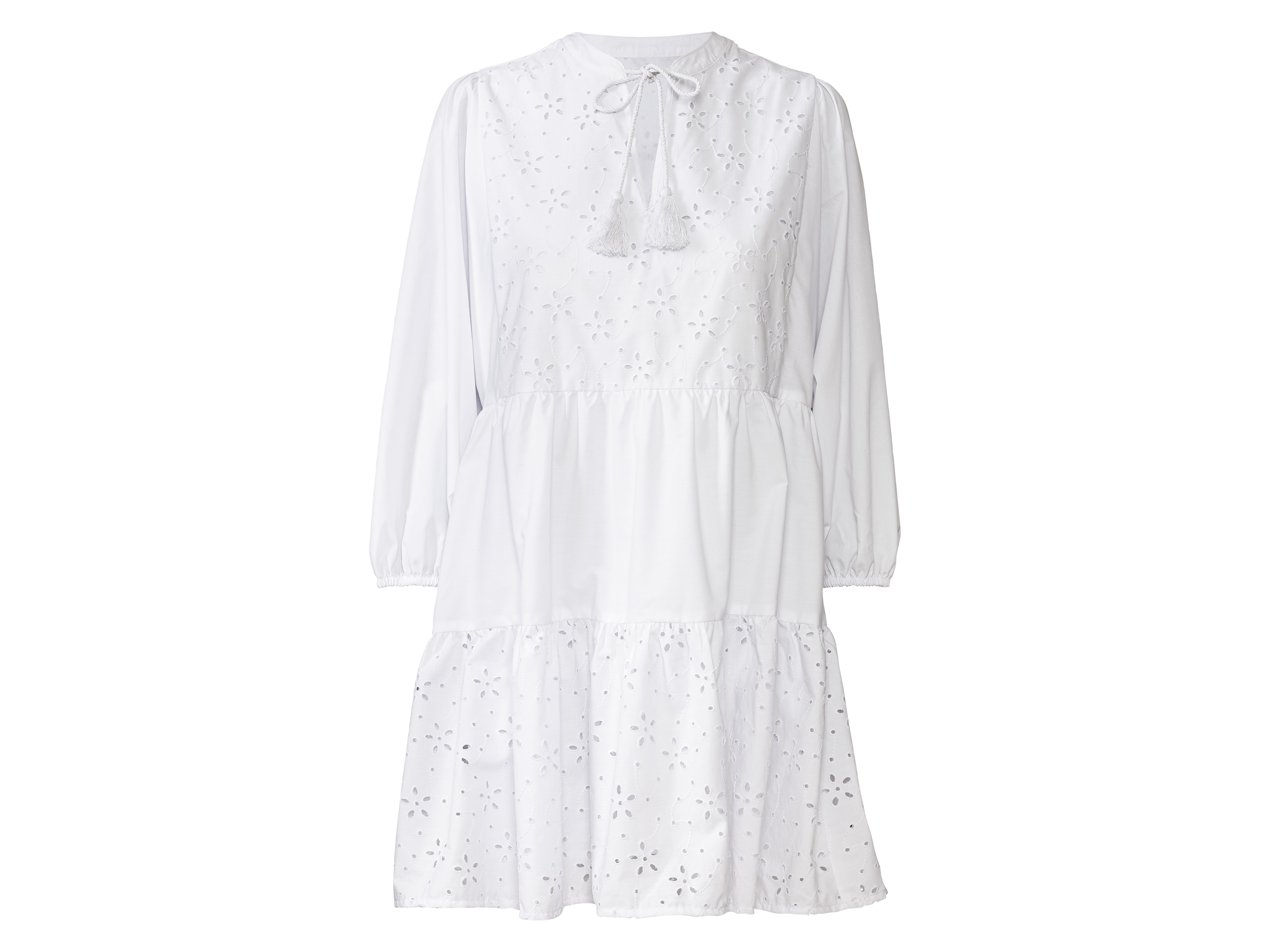 esmara® Robe à broderies femme (blanc)