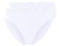 Deux culottes blanches en dentelle.