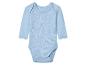Body bébé bleu clair à manches longues avec boutons-pression