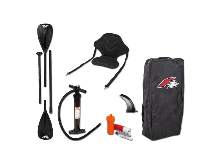 Kit F2 avec pagaies, siège, pompe et sac.