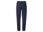Pantalon de survêtement bleu marine avec ceinture élastique.