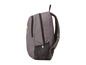 Sac à dos gris avec des détails réfléchissants.