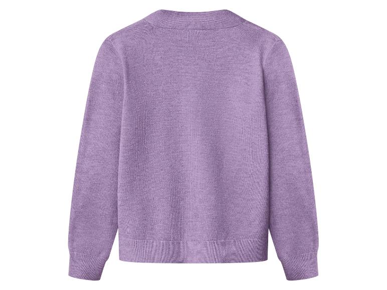 Pull en maille violet à manches longues, vue arrière