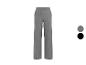 Pantalon femme gris rayé taille haute et jambe large