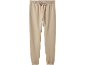 Pantalon de jogging beige avec cordon de serrage
