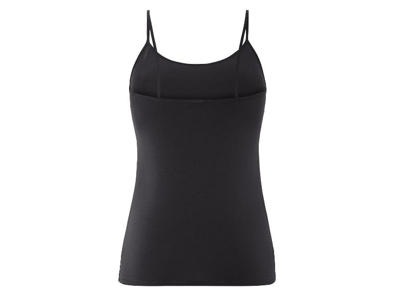 Un débardeur noir sans couture pour femme.