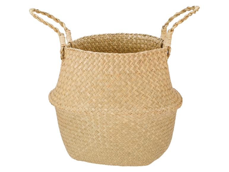 Panier tressé en jonc de mer avec poignées