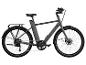 Un vélo électrique gris avec des pneus Schwalbe.