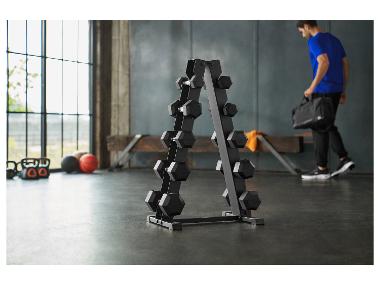 Support D'haltères Court Réglable En Acier – 100 Kg – Pour Haltères Et Barres