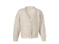 Cardigan en maille crème avec col en V et boutons