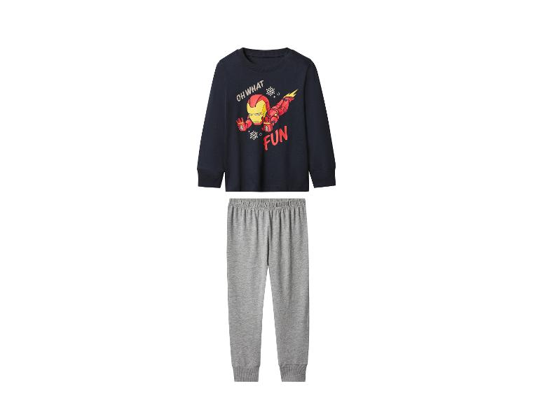 Pyjama enfant avec imprimé Iron Man et le texte « OH WHAT FUN ».