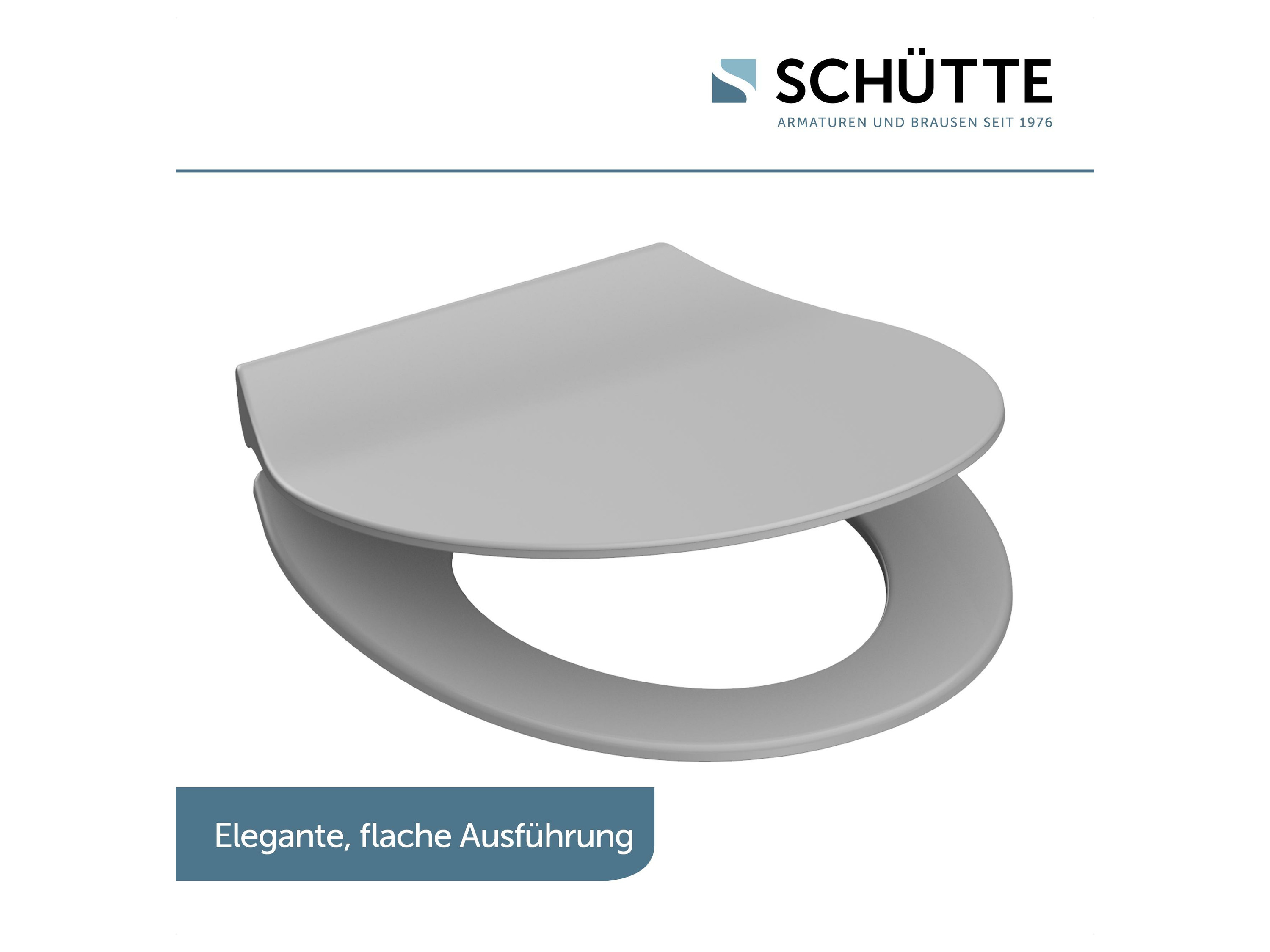 Schütte Abattant WC SLIM, avec fermeture en douceur gris - vue 2