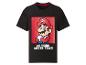 T-shirt noir à manches courtes avec un graphique de Mario et le texte « OH YEAH! MARIO TIME! »