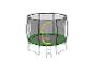 Trampoline vert avec filet de sécurité et échelle