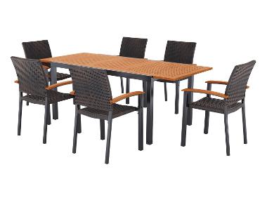 LIVARNO® Table de jardin + Lot de 6 fauteuils Valencia