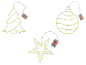 Décorations de Noël LED: un sapin, une étoile et une boule, à piles.