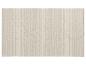 Tapis à rayures beige clair, style minimaliste.