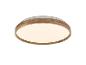 Plafonnier avec cadre en bois et diffuseur blanc