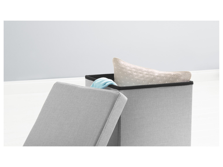 Aller en mode plein écran : LIVARNO home Pouf-coffre de rangement, 46 L - Image 19