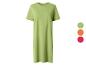 Robe t-shirt vert lime à manches courtes, avec des échantillons de couleur orange et fuchsia