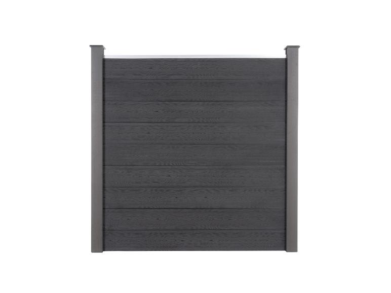 Panneau de clôture en bois composite gris foncé