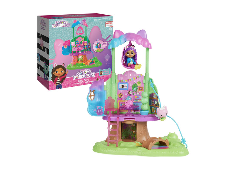 Maison de poupée Gabby's Dollhouse avec une maison dans les arbres.