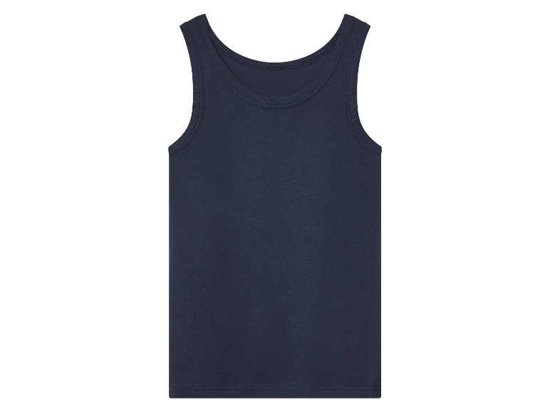 Débardeur bleu marine.