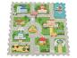 Tapis de jeu pour enfants avec rues de ville, bâtiments et véhicules