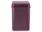 Poubelle rectangulaire marron foncé avec couvercle