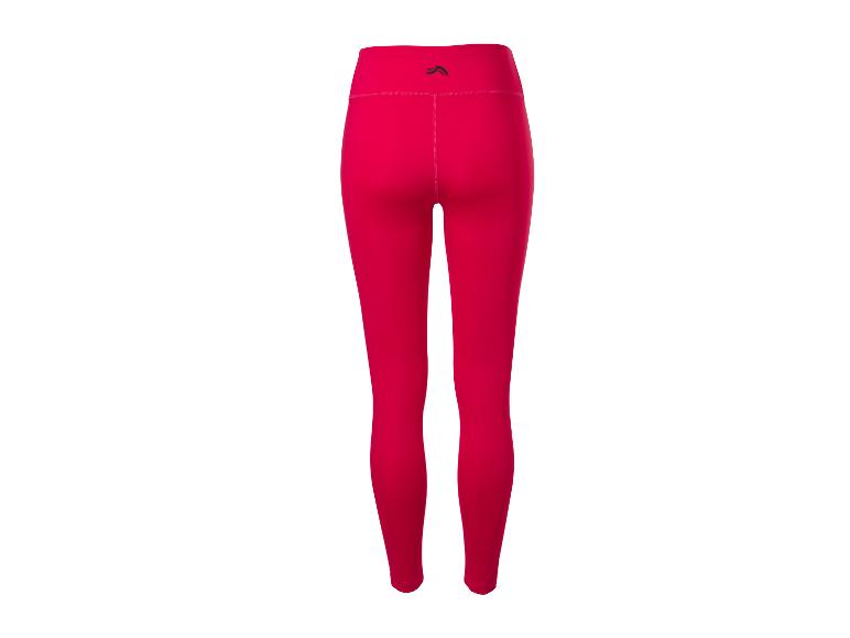 Legging de sport rouge taille haute pour femme.