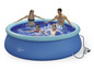 Une famille s'amuse dans une piscine gonflable Livarno Home.