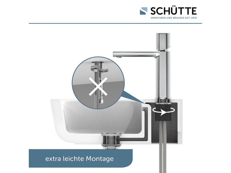 Aller en mode plein écran : Schütte Mitigeur robinet de lavabo New York, avec valve pop-up adaptée - Image 18