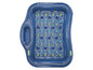 Piscine gonflable bleue avec un porte-gobelet intégré.