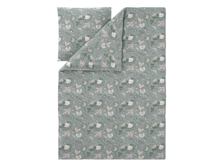 Parure de lit avec imprimé floral vert