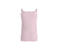Débardeur rose clair à fines bretelles pour femme.