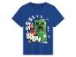 T-shirt bleu Minecraft avec Creeper et TNT.