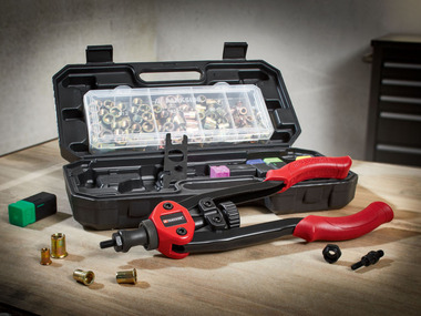 PARKSIDE® Pince à écrous à riveter avec accessoires, 151 pièces