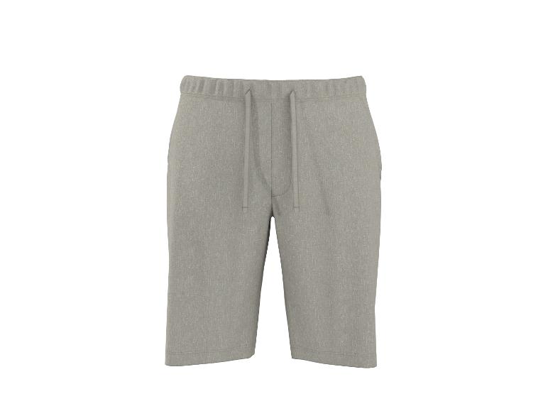 Short gris pour homme avec cordon de serrage sur fond blanc.
