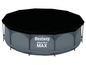 Une piscine Bestway Steel Pro Max avec une couverture noire.