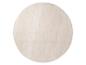 Nappe ronde à rayures beiges et blanches