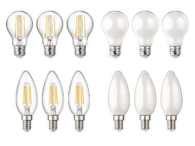 LIVARNO® Lot de 3 ampoules LED à filament