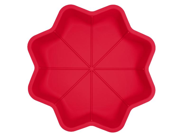 Moule en silicone rouge en forme de fleur à sept pétales