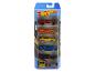 Un pack Hot Wheels avec cinq voitures de sport de couleurs différentes.