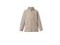 Veste polaire beige avec fermeture éclair et col montant.