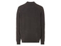 Un pull gris foncé à manches longues.