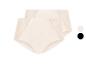 Lot de 2 culottes taille haute en dentelle, couleur beige et noire