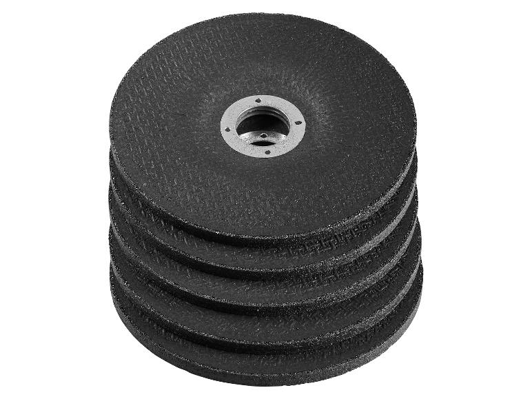 Disques de coupe noirs empilés avec un centre métallique.